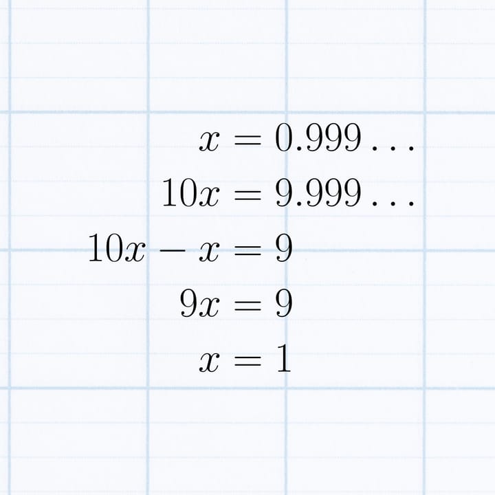 ทำไมเราถึงไม่ควรพิสูจน์ว่า 0.999… = 1 ด้วยการคูณ 10 แล้วเอาไปลบ